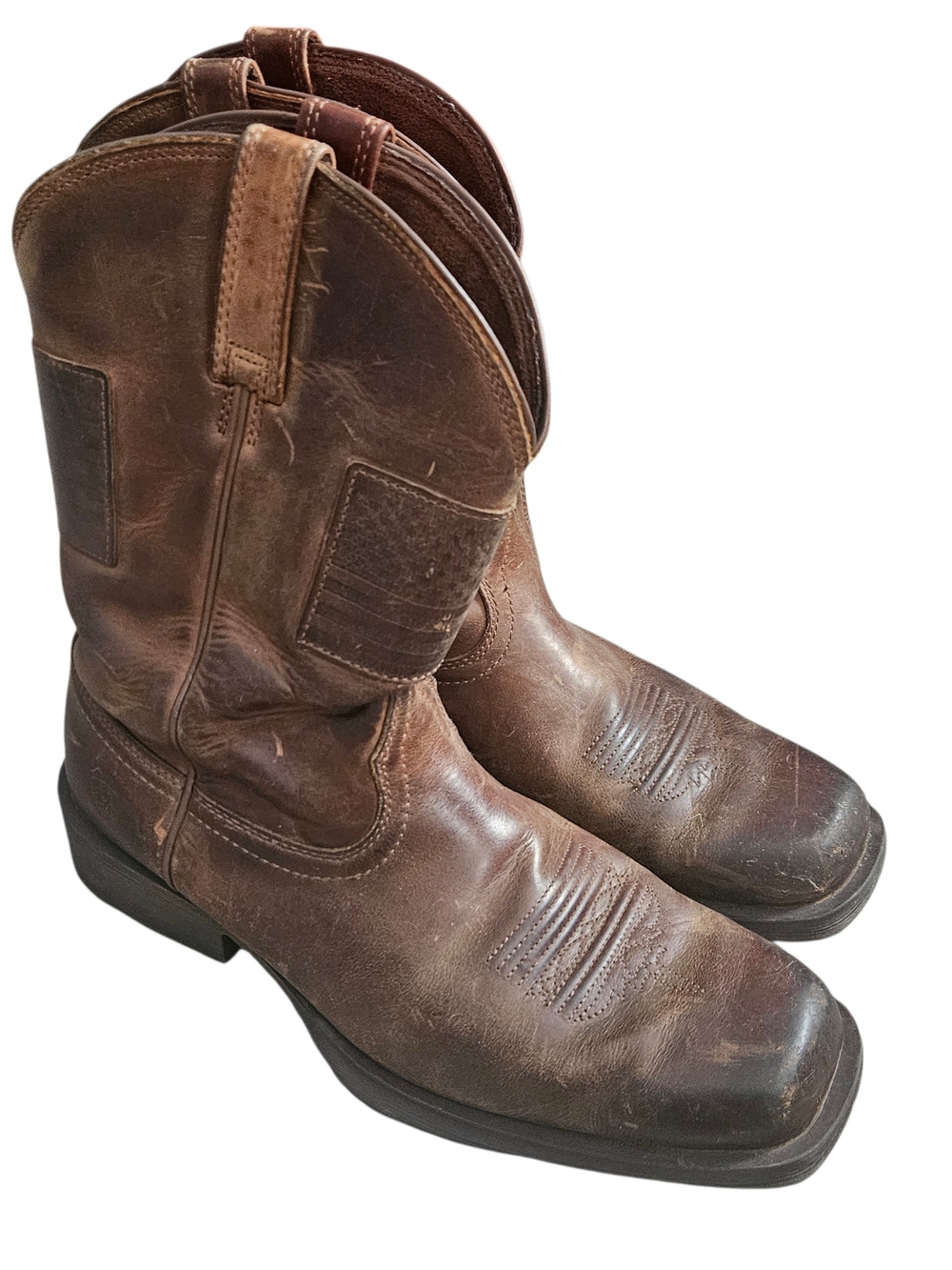 Ariat Men's Rumbler Patriot Western Boot Brown Leather Size 10B
